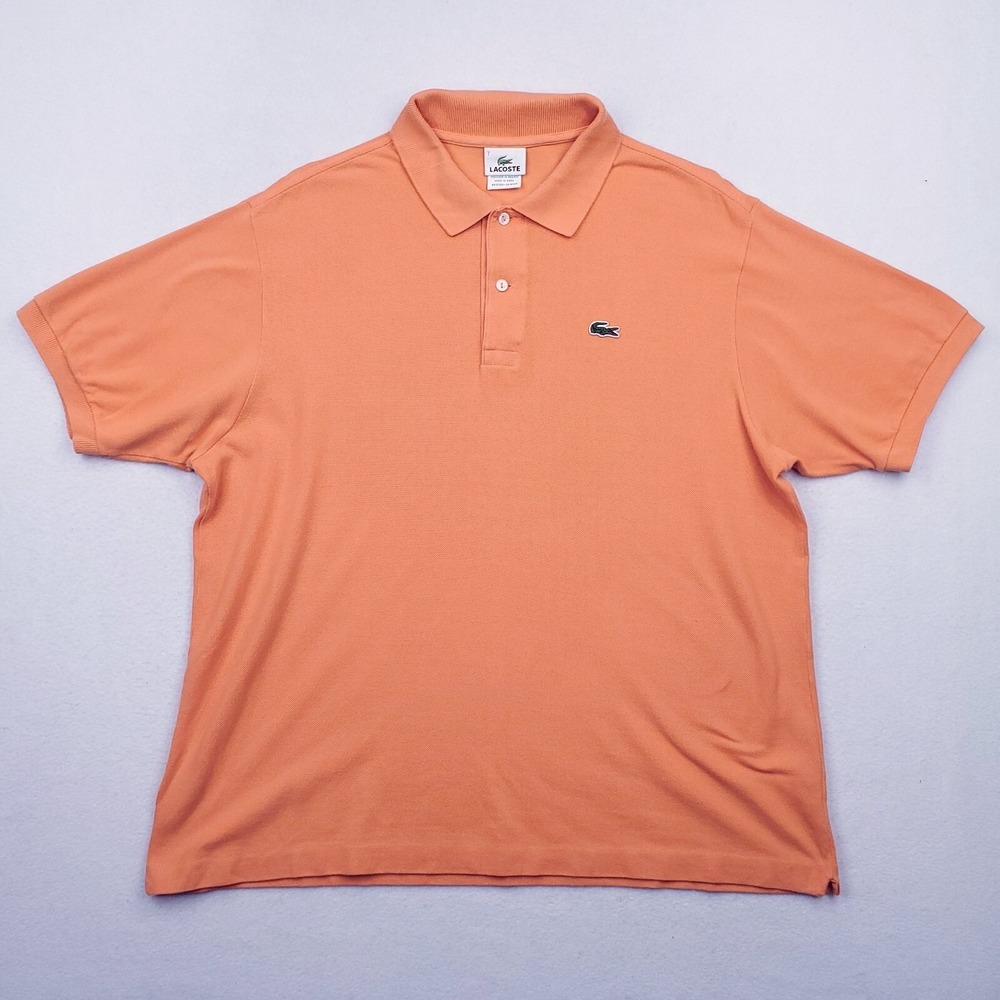 Lacoste Shirt Mens XXL Size‎ 7 Orange Polo Short Sleeve Knit Golf Alligator
